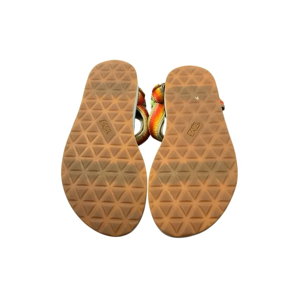 TEVA ORIGINAL UNIVERSAL OMBRE LEATHER SANDALS TAN US 8